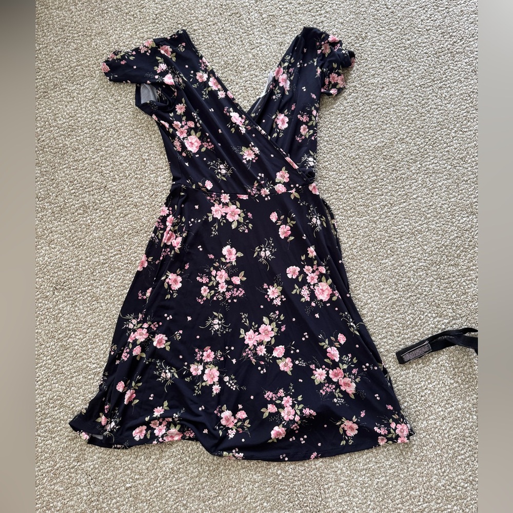 Floral Faux Wrap Dress - summer is here!